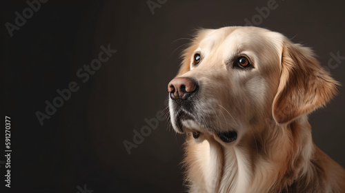 close up of a dog generative ai