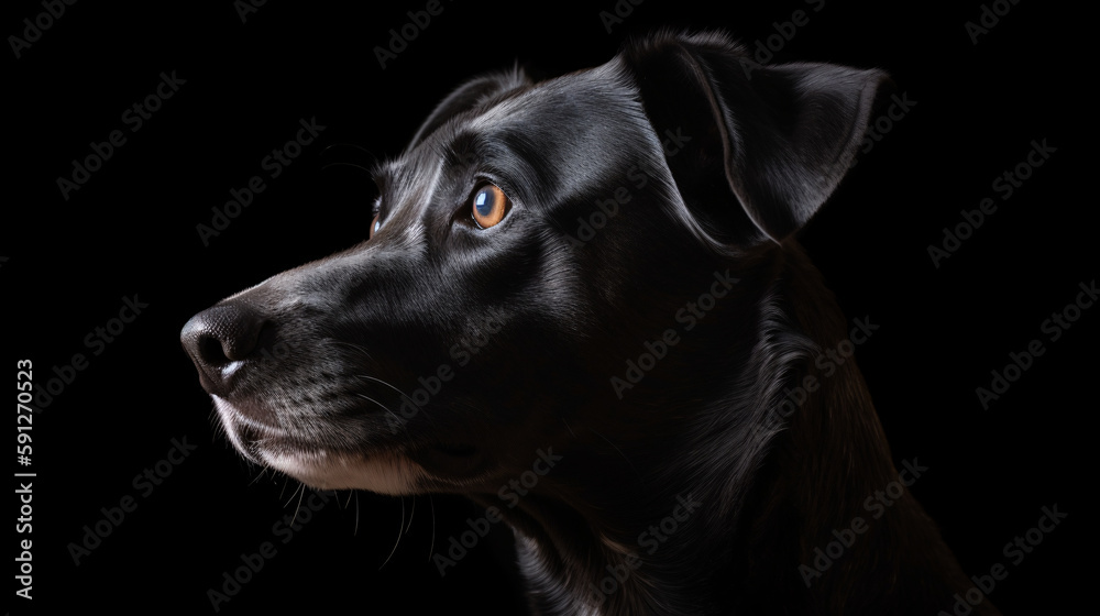 close up of a dog generative ai close up of a dog generative ai