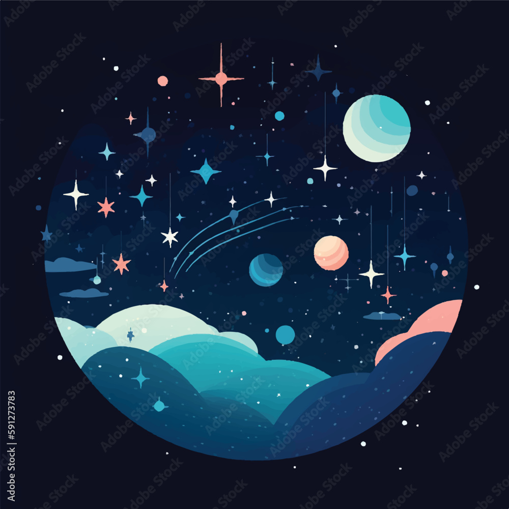 custom made wallpaper toronto digitalMilky way universe 2d design