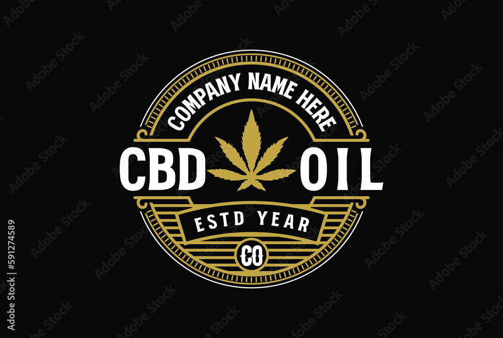 Fototapeta premium Round Circular Golden Vintage Steampunk Badge Emblem Label Stamp Logo Design Vector