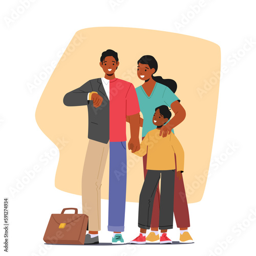 Juggling Between Family And Career Concept with Man Finding Balance To Maintain Relationships And Career