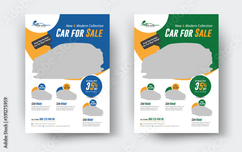MODERN AND ELEGANT CAR RENT And Sale flyer template for car sale company