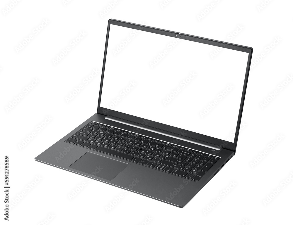 Laptop with empty space on white Laptop with empty space on white