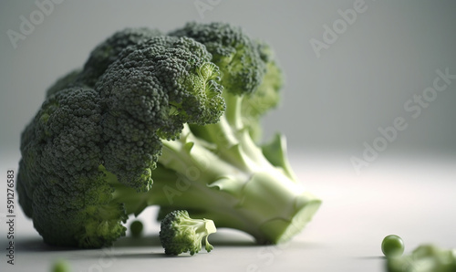 broccoli on a white background photo