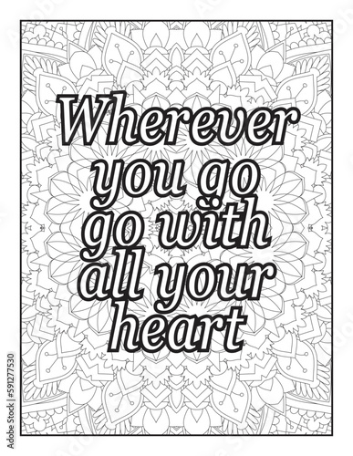 Quotes. Motivational quotes coloring page. Inspirational quotes coloring page. Positive quotes coloring page. Good vibes. Motivational swear word. Motivational typography. Mandala Coloring Pages