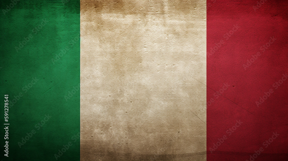 Italian flag, grunge, texture
