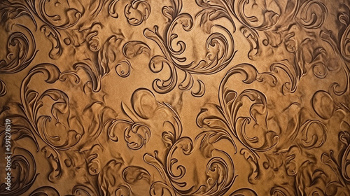 Background texture of brown and bronze foil wallpaper