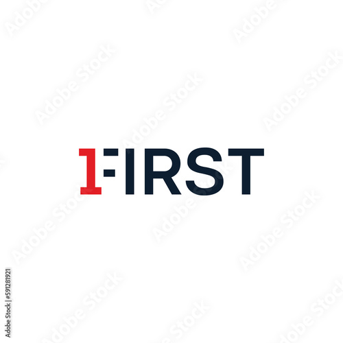 first logo with logotype and wordmark design concept number 1 in the letter F