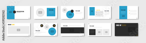 Business presentation template design. Minimalis, modern and keynote vector illustration