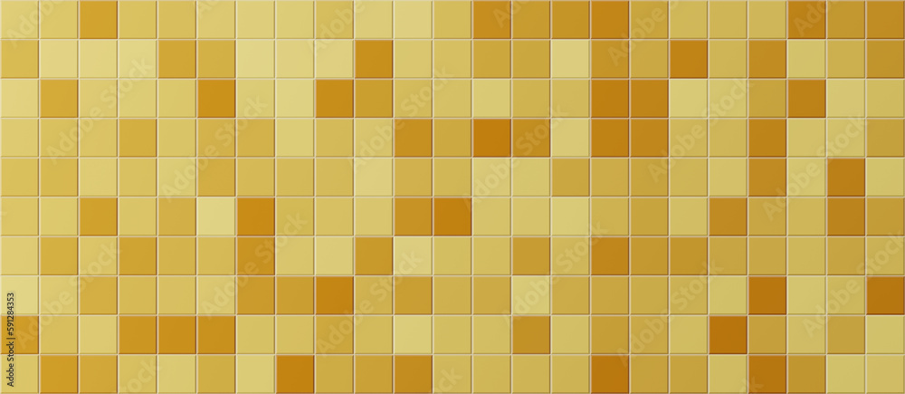 Yellow Square tiles wall with abstract background. Yellow Square tiles wall with abstract background.