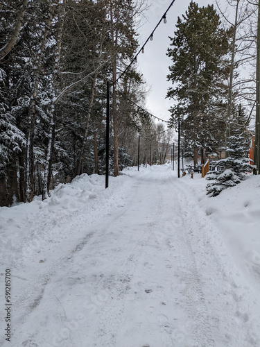 Wallpaper Mural Silverthorne Colorado, in winter with snow, near the river. Torontodigital.ca