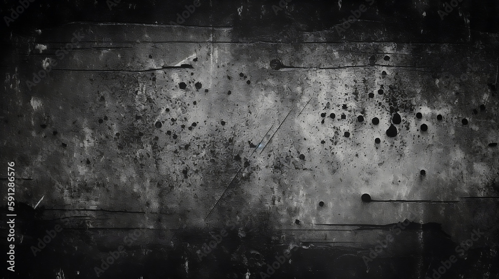 Fototapeta premium Black and white photo of a concrete wall