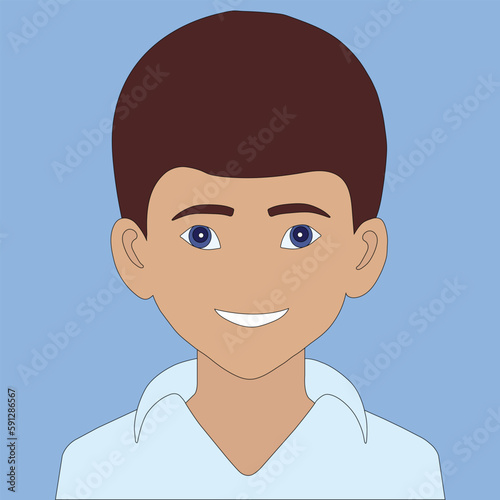 A cute boy avatar vector art