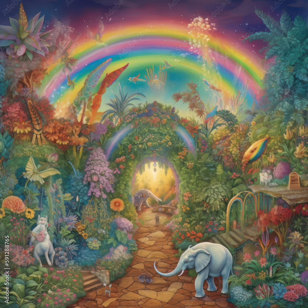 Fototapeta premium landscape trippy, lsd, 