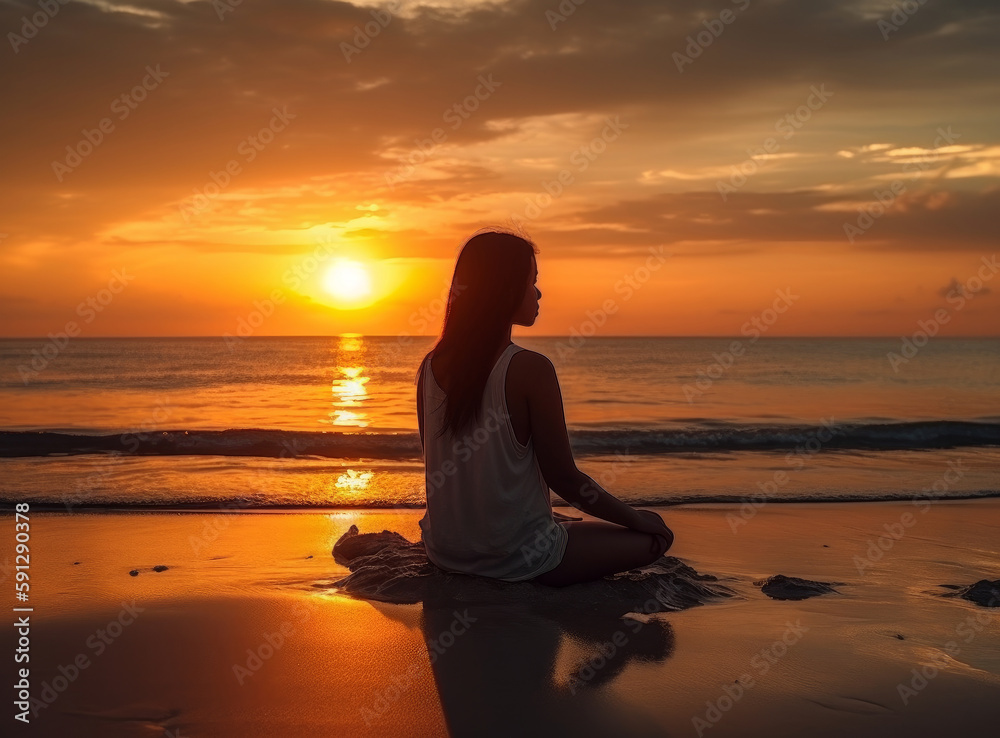 Fototapeta premium Yoga background.