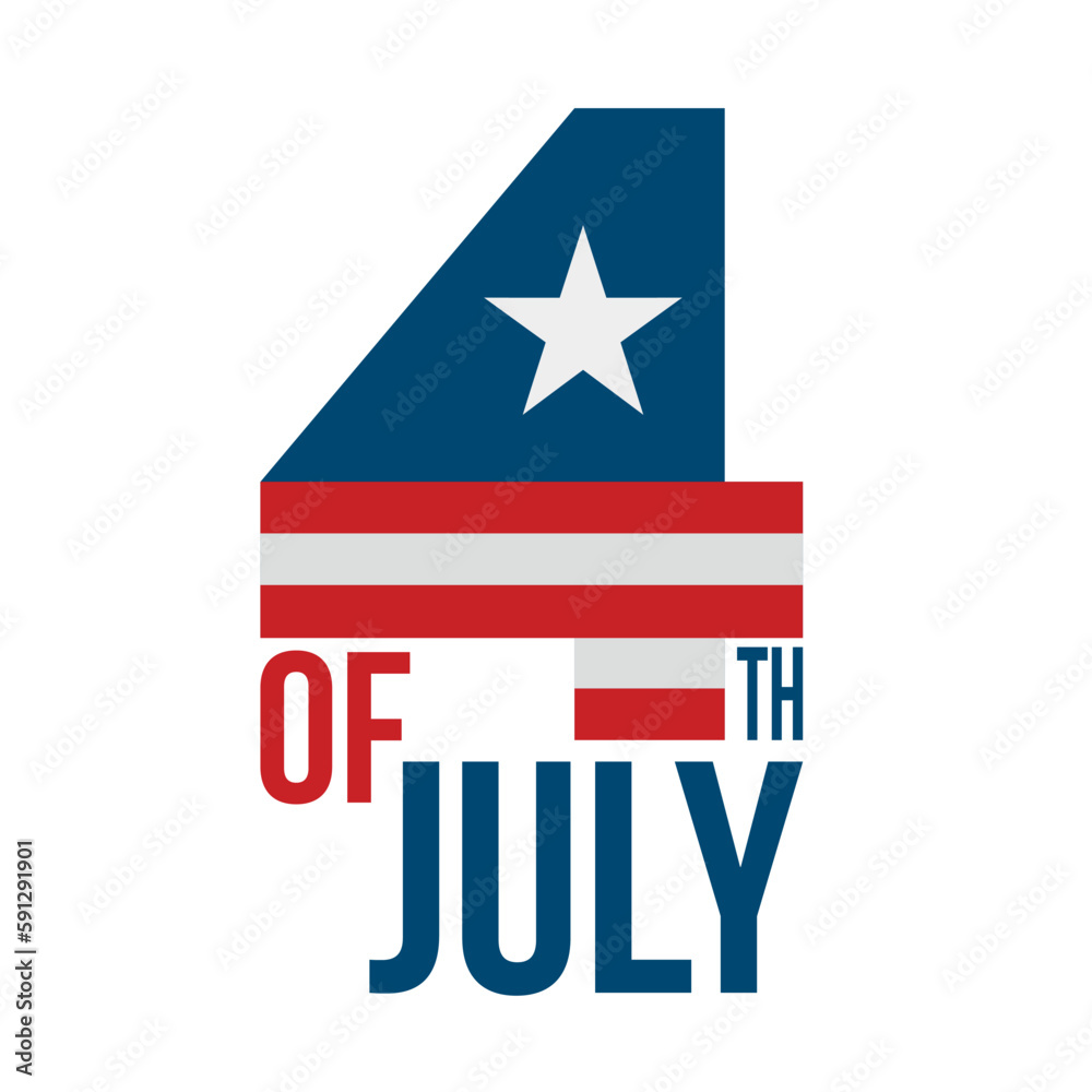 4th of July Independence Day greeting card vector design 4th of July Independence Day greeting card vector design