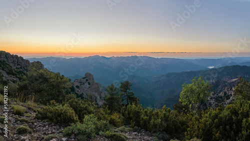 Cazorla saw. Sunset in the natural park of the Sierra de Cazorla  Segura y Las Villas  the largest protected area in Spain. Located in the province of Jaen  Andalusia  Spain