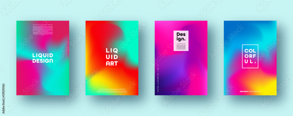 Colorful modern abstract backgrounds with neon red, green, blue, purple, yellow and pink gradient. Dynamic color flow poster, banner. Vector illustration. Colorful modern abstract backgrounds with neon red, green, blue, purple, yellow and pink gradient. Dynamic color flow poster, banner. Vector illustration.