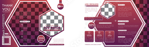 Medical Healthcare Bifold 4 Page Brochure Flyer Cover Template for Doctor and Hospital Promotion