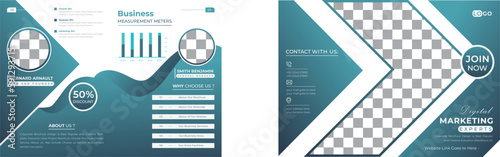 Corporate Creative Business Bifold 4 Page Brochure Flyer, Poster, Template