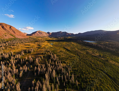 King's Peak, Utah at Sunset: Wide Angle Panorama