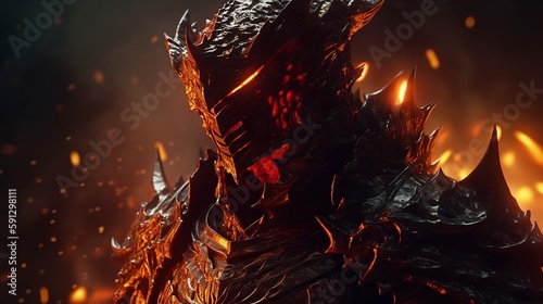 Demonic knight the guardian of the hell gates