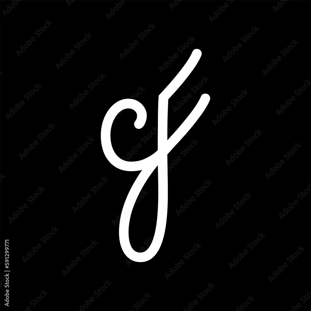 Obraz premium Initial letter GF vector logo premium sign