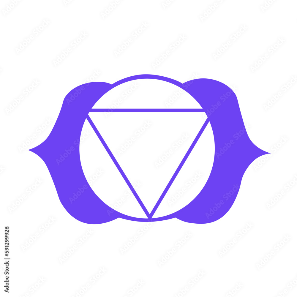 Symbol of Ajna (third eye chakra) on white background Symbol of Ajna (third eye chakra) on white background