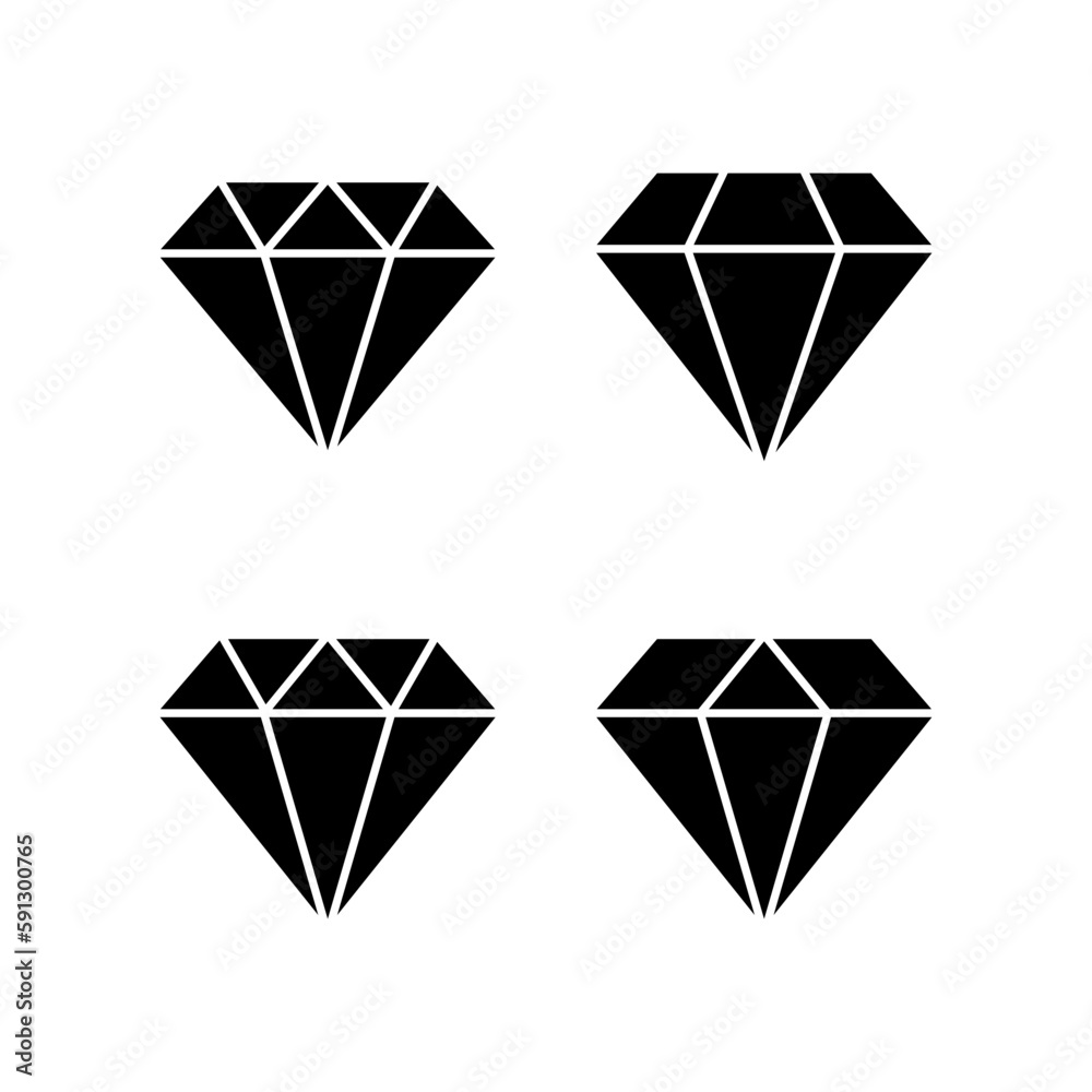 Diamond icon vector illustration. diamond gems sign and symbol Diamond icon vector illustration. diamond gems sign and symbol