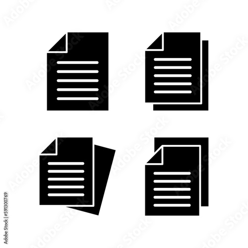 Document icon vector illustration. Paper sign and symbol. File Icon