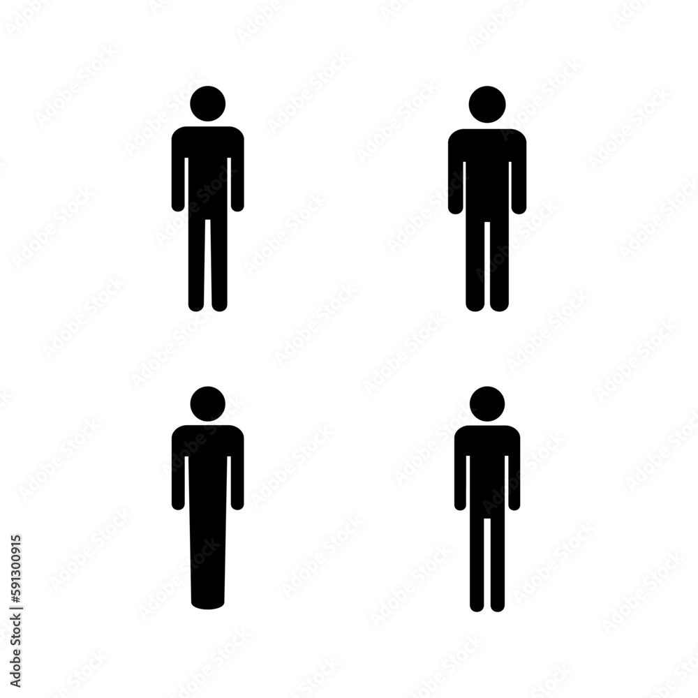 Man icon vector illustration. male sign and symbol. human symbol