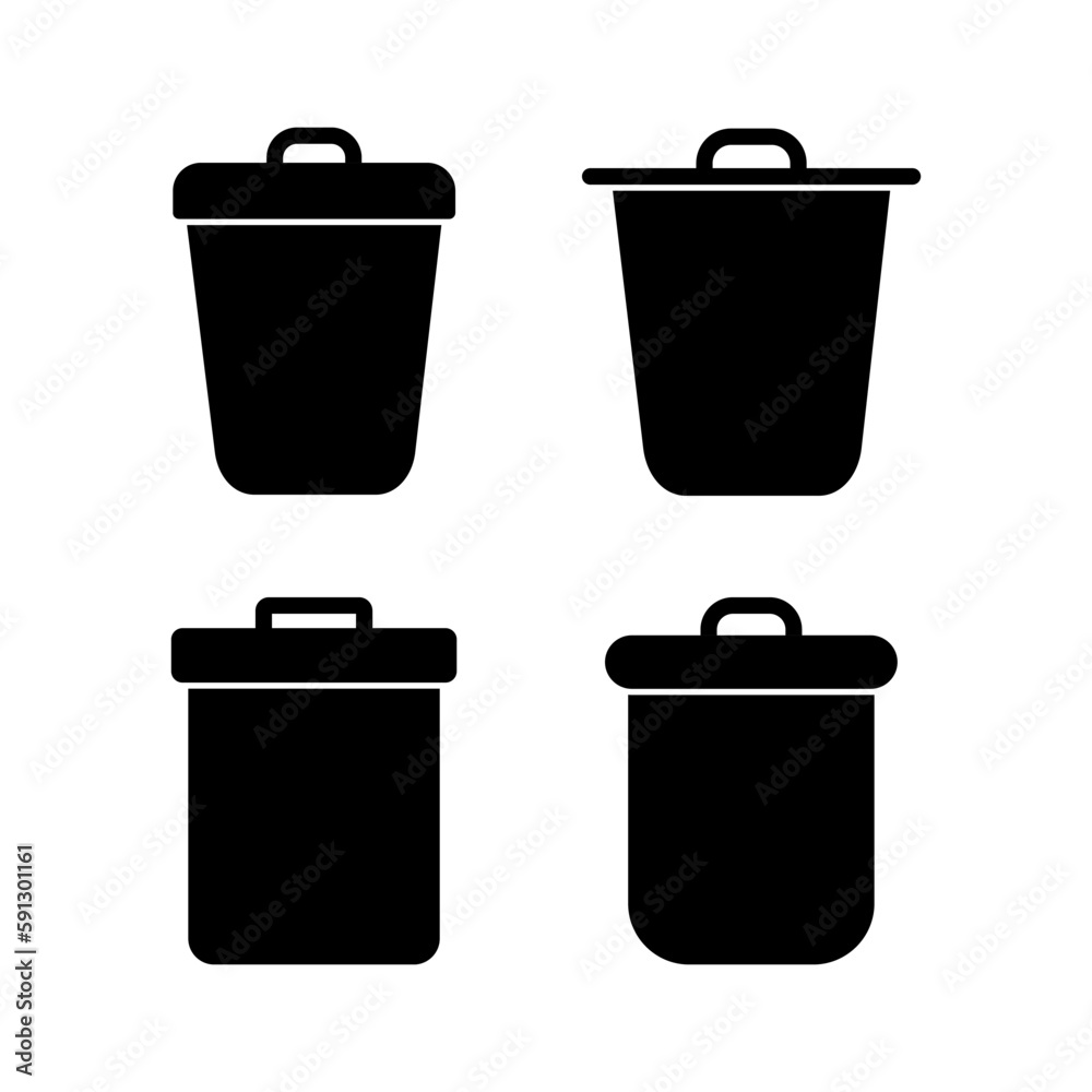 Trash icon vector illustration. trash can icon. delete sign and symbol. Trash icon vector illustration. trash can icon. delete sign and symbol.