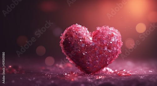 Dreamy heart shaped balloons symbolize grateful love romantic decorative background photo