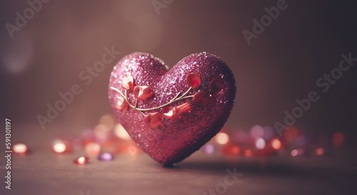 Dreamy heart shaped balloons symbolize grateful love romantic decorative background photo