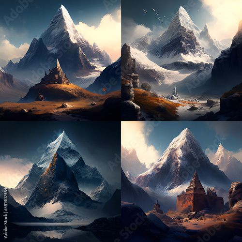 sunrise in the mountains
