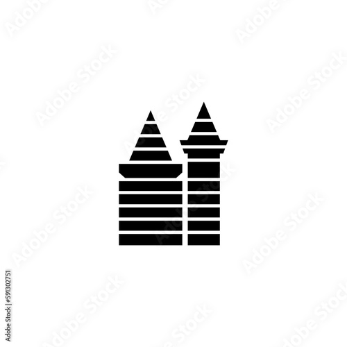 castle silhouette Vector Logo Design Template