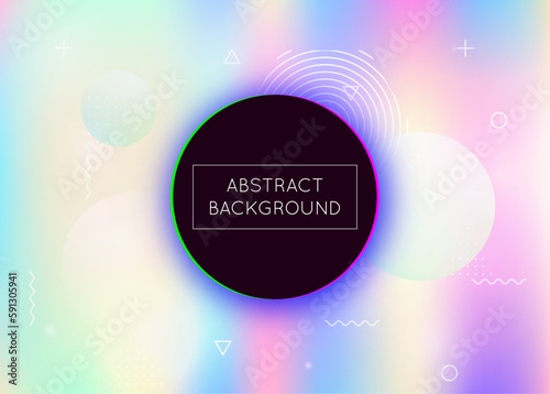 Hipster Shape. Purple Tech Background. Space Layout. Shiny Iridescent Composition. Digital Texture. Vibrant Flyer. Memphis Dots. Holographic Pattern. Blue Hipster Shape