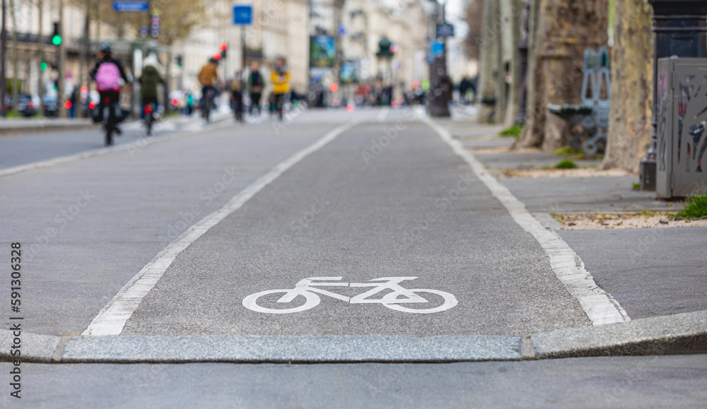 Obraz premium Une piste cyclable