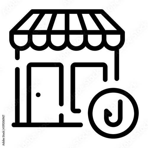 fishing store line icon