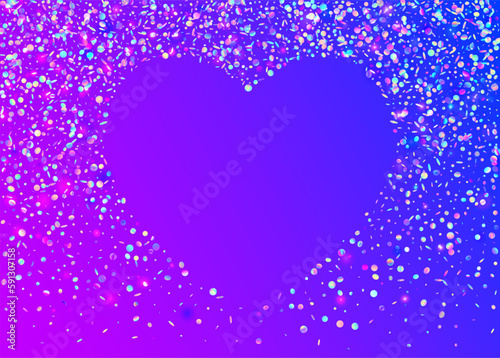Bokeh Texture. Violet Blur Sparkles. Disco Abstract Template. Bright Art. Falling Effect. Shiny Flyer. Glamour Foil. Transparent Tinsel. Blue Bokeh Texture