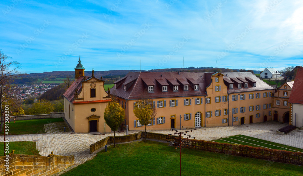Naklejka premium Schlosskapelle im Schloss Kapfenburg im Ostalbkreis in Baden-Württemberg