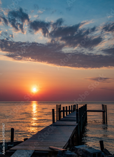  Chesapeake Bay fishing pier at sunrise © Patricia