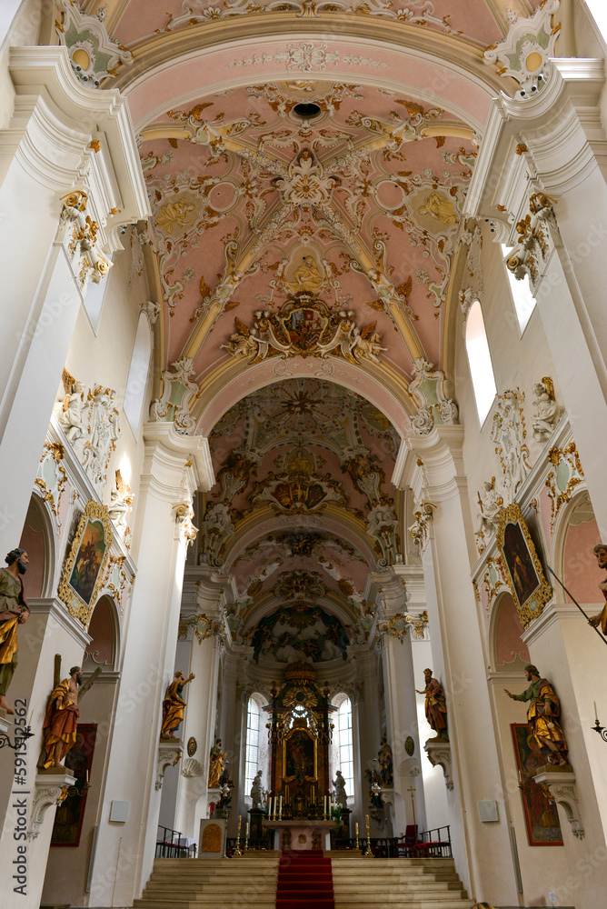 Innenansicht der Basilika St. Vitus (Ellwangen)
