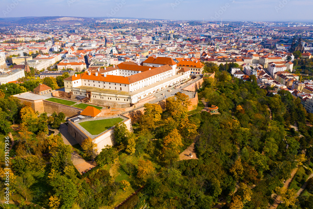 Medieval castle of Spilberkon. City of Brno. South Moravian region. Czech Republic