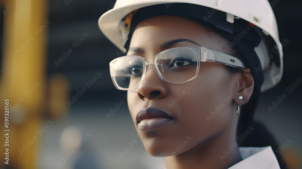 Empowered worker in industry with vision of the future