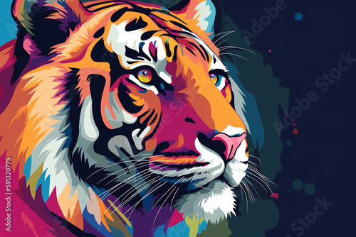 tigre p  ster de arte pop