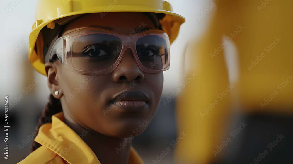 Empowered worker in industry with vision of the future