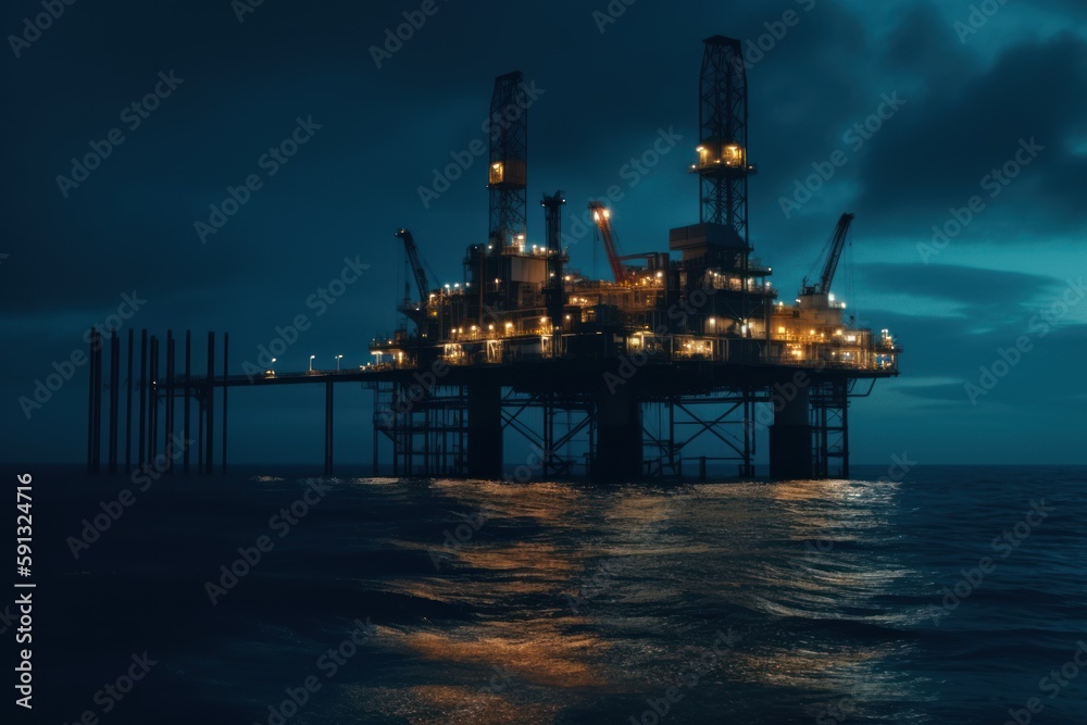 Rigging the Seas: Exploring the Oil Industry's Offshore Platforms, generative ai
