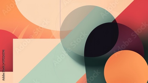 Wallpaper Mural Contemporary wallpaper with minimalistic abstract shapes Torontodigital.ca
