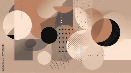 Minimal abstract illustrations with neutral colors